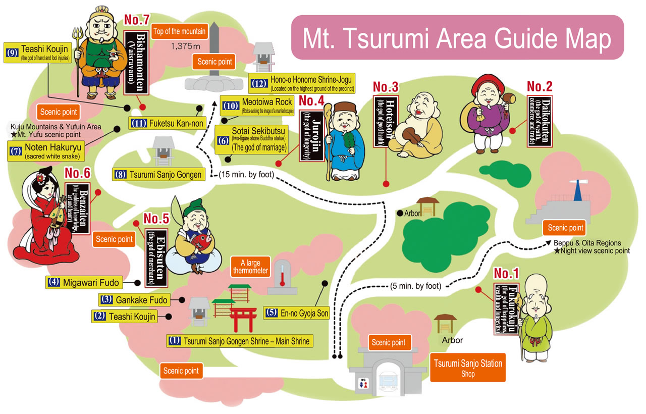 Mt. Tsurumi Sanjo Station and surroundings map